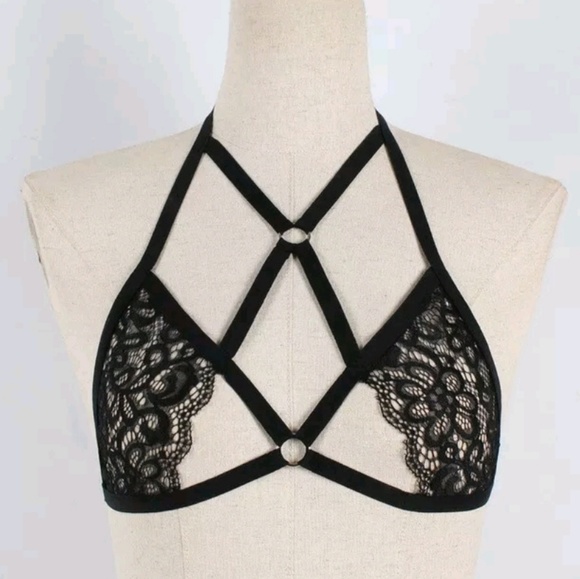 3X bralette Cage Bra Strappy Open Back - Picture 2 of 4